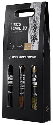 Wajos Whisky Set – 3 x 100ml: Whisky Angebot mit 2x Single Malt Whisky & 1x Blended Irish Whiskey, Geschenk für Männer