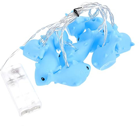 IMIKEYA Licht Deko 1 Saite Hailicht Hawaiianisches Hai-dekore Parade Wohnkultur Walhai Lichterketten Blaue Wohndekoration Blaue Dekorationen Ornament 3d Weihnachtsbeleuchtung Plastik Haushalt