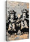 MuchoWow© Wandbilder Groß 80x120 cm XXL Schlafzimmer Home Deko Wohnung Bild Wohnzimmer Fotoleinwand Wand Bilder Leinwand Wall Decor Street art - Affen - Tiere - Vintage