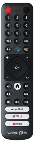 waipu.tv Fernbedienung mit Schnellwahltasten für waipu.tv 4K Stick (Ersatzteil)