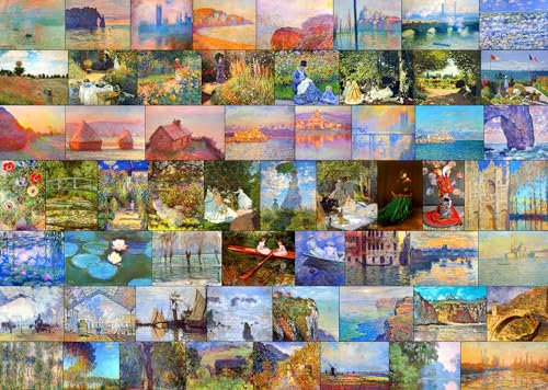 Jigsaw Puzzles 1000 Pieces Claude Monet Collection Puzzles For Adults 1000 Pieces Monet Gallery Puzzles for Adults Jigsaw Puzzle Famous Painting 1000 Piece Puzzles Artwork 1000 Piece Puzzles For Adult