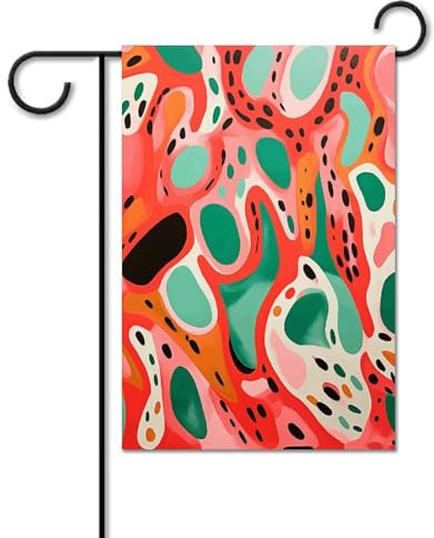 Bandiera da giardino stagionale 30,5 x 45,7 cm, bandiera a doppia faccia con motivo rosso e verde, bandiera da cortile, lavabile, per esterni, per vacanze in fattoria, decorazione esterna
