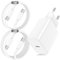 QZVOO Caricatore for iPhone 16 15/16 15 Pro/16 15 Pro Max/16 15 Plus,USB C Caricabatterie Rapido con e 1M+2M Cavo,20W Caricabatteria da Parete,Tipo C Rapida Parete Alimentazione