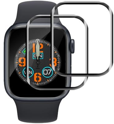 REROXE 2 Stück für Panzerglas für Apple Watch Series 7/8/9 41mm Schutzfolie, Ultra-Klar Anti-Kratzen Apple Watch 41mm Displayschutzfolie