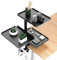 Dokeno Side Stand Desk Organiser, 3 Levels Clamp-On Desk Shelf Attachment with Adjustable Storage Compartment and Headphone Stand, for Office, Table, Dressing Table, Home, Office, Black