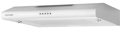 Concept OPP1360 Unterbauhaube 60cm | Energieeffiziente Dunstabzugshaube mit LED-Beleuchtung | 3 Leistungsstufen | Wahlweise Abluft- oder Umluftbetrieb | Leise & Kompakt für kleine Küchen (Weiß)
