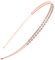 Hrlace Serre-tête double couche avec strass - Bandeau en métal brillant - Pour princesse, mariage, fête, rendez-vous - Or rose