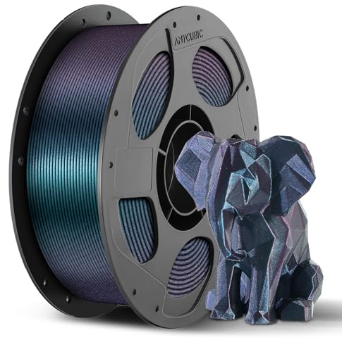 ANYCUBIC PLA Galaxy Filamento 1,75 mm, Effetto Stellato, 1KG Blu Galassia