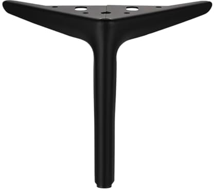 MWAHJU 4 Stück Metallmöbelbeine TV-Schrank Bett Couchtisch Beine Schreibtisch Hocker Stuhl Füße Sofa Hardware Bein FüR Couchtisch Esstisch(Black,25cm)