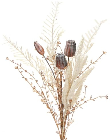 Viana Künstliche Mohnkapseln Dekoration Trockenblumen arrangiert in edler Optik