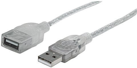 Manhattan 336314 Hi-Speed USB 2.0 Verlängerungskabel ( Typ A Stecker - Typ A Buchse ) 1,8 m silber
