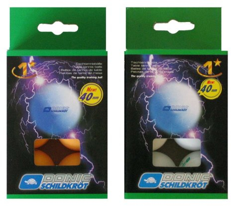 Donic-Schildkröt SCHILDKRÖT Tischtennis-BÄLLE 1-Stern 6ER Pack ORANGE, orange, Originalgröße (40 mm)