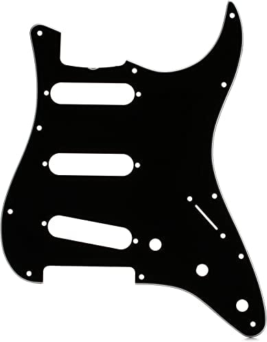 Fender 099-1345-000 3-Ply Black 11-Hole Vintage Mount S/S/S Stratocaster Pickguard (with Truss Rod Notch)