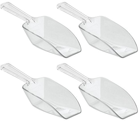 iDesign Basic Pelle de Cuisine pour 1/3 Tasse, Grande Pelle en Plastique, Lot de 4 Mesurettes, Transparent