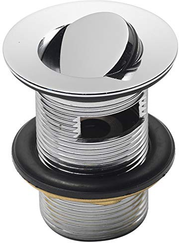 Pura Chrome Slotted Basin Waste with Flip Top Plug WST4013