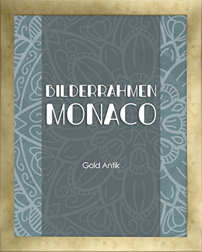 Homedeco-24 Fotorahmen Monaco 30x49 cm Bilderrahmen Gold Antik Posterrahmen