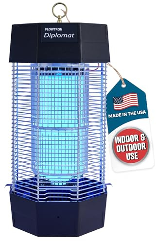 Flowtron Outdoor Bug Zapper, 2 Acre, 120W UV Light, 5600V Grid, UL Listed