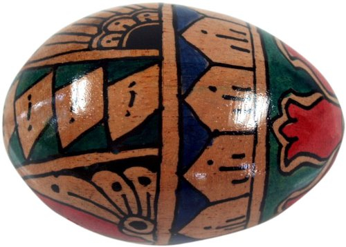 GURU SHOP Musikinstrument aus Holz, Musik Percussion Rhythmus Klang Instrument, Handgearbeitet, Rassel Ei - Handrassel 8, Braun, 8x5x5 cm, Musikinstrumente