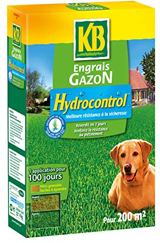 Engrais KB Gazon Hydrocontrol 200 m² - 4 Kg