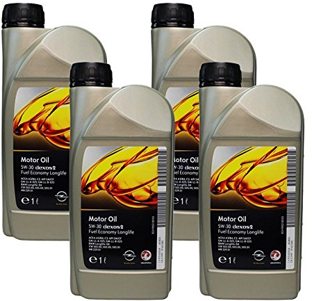 4x 1 = 4 L LITER OPEL DEXOS2 5W30, ACEA A3/B4 + C3,