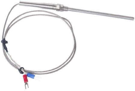 100mm Spade K-Typ Thermoelement Temperaturregler Sensor -100 ° C bis 1250 ° C Probe 1M