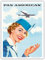 Pan American World Airways PAN AM Luftfahrt- Flug Stewardess - Vintage Retro Fluggesellschaft Reise Plakat Poster c.1960s - Kunstdruck - 23cm x 31cm