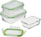 GOURMETmaxx Glas-Frischhaltedosen Klick-it 3er Set | Als Brotdose oder für Meal Prep | Spülmaschinen- Mikrowellen- und Gefrierschrankgeeignet | Aufbewahrungsbox mit Deckel