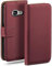 moex Book Case für Samsung Galaxy A5 (2016) Handyhülle mit Kartenfach, Hülle klappbar 360 Grad Schutzhülle, Klapphülle Flip Case Cover, PU Leder Handytasche Lederhülle, Weinrot