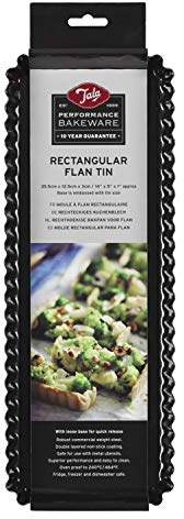 Tala Performance Cannelé-Tarteform, 35,5 x 12,5 cm, aus hochwertigem Karbonstahl mit Antihaftbeschichtung, ideal für süße oder herzhafte Tartes, Flans, Quiches und Desserts.