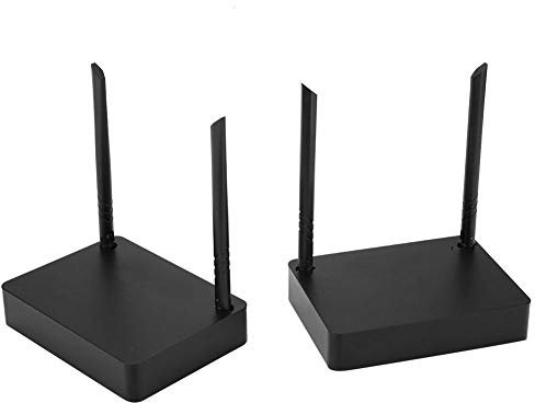 Transmetteur Audio Vidéo, 433 MHz 150M 1080p TV Transmetteur Récepteur Audio/Vidéo sans Fil HDMI Émetteur Vidéo avec Télécommande pour DVD Blu-Ray, Décodeur Numérique.(EU)