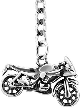 Porte-Clés Moto En Argent 925 Hautement Poli