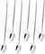 FOXAS Kit de 6 Cuillères à Sundae, 24CM Longue Cuillère en INOX 304, Poignée de Baguettes Minces, pour Latte Thé ou Café Glacé Boisson Chaude Milkshake, Poli Miroir & Au Lave-Vaisselle