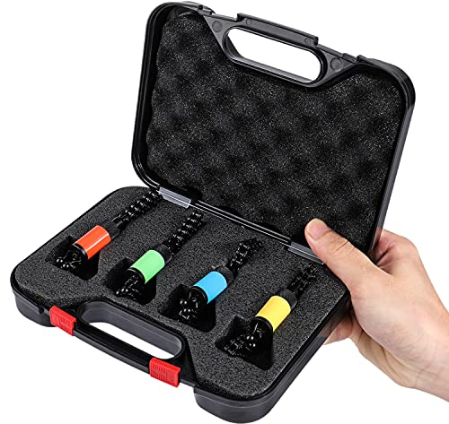 Sougayilang 4 stücke Angeln Swinger, Karpfenangeln Indikator Ring Glocke Bissanzeiger Hängender Sensor Angeln Swinger Tackle Outdoor Angeln Zubehör Rot Gelb Blau Grün mit ABS Box