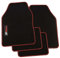 PETEX Carbon Autoteppich Universal 4-teilig schwarz/rot