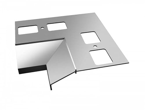 Renoplast® Aluminium Innenecke 90° für Traufprofil K100 Grau | Fertigstellung von Terrassen und Balkonen | Fliesenböden auf Klebemörtel | Wasser ablaufsysteme Winkelprofil | Pulverbeschichtetes