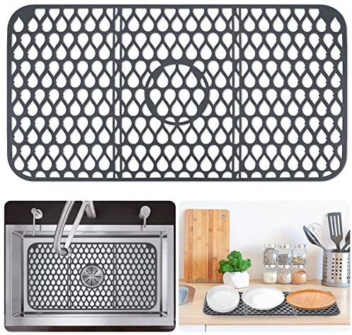 HAMON Tappetino Salva Lavello Cucina Silicone, Tappetino Lavello Tappetino 66 * 35cm Resistente al Calore per Lavello da Cucina in Acciaio Inossidabile, Lavandino del Bagno