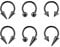 ZS 16G Spiked Hufeisen Nasen Septum Ringe, Edelstahl Daith Ohrringe Spike Lippenring, Nippel Helix Rook Piercing Schmuck Für Damen Herren (Schwarz-8mm)