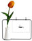 Künstliche Blumenvase, Wal, Wasserstrahlband, Tulpen, Dekorationskarte