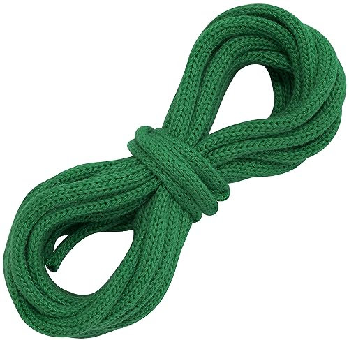 AERZETIX - C67842 - Cordoncino decorativo intrecciato 5 m x 6 mm - in cotone - colore verde