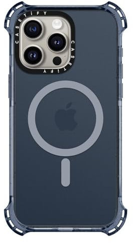 CASETiFY Bounce Case for iPhone 15 Pro Max [6X Military Grade Drop Tested / 21.3ft Drop Protection/Compatible with Magsafe] - Classic Blue