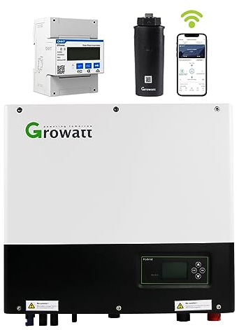 GreenSun Solar 10kW 3PH Hybrid Wechselrichter Growatt SPH10000TL3 BH-UP MIT WiFi und 3 Phasen Smartmeter