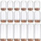 SUNNYCLUE 12 pcs Cloche Cloche Bocal Vitrine Dôme D'Affichage en Verre avec Base en Bois 1.44/1.75/2.82 pouces Petits Pots en Verre Bouteilles D'Affichage Pots Décoratifs pour Coquilles de Stockage de