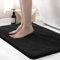 wyewye Mikrofaser-Badematte, 2 cm, super dick, super saugfähig, 50 x 80 cm, Schwarz
