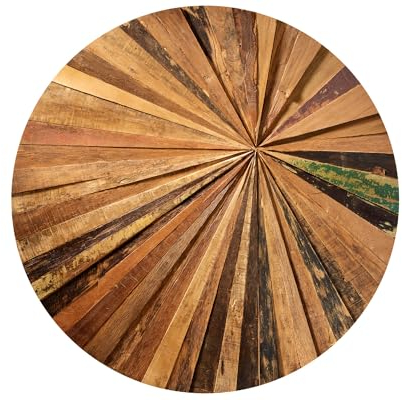 Balok Rund Wandbild Rund Recyclingholz Wandkunst Holzbild Treibholz Modern Art Kunst