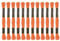 sourcing map 12 Stränge Stickgarn à 8m aus ägyptischer langfaseriger Baumwolle für Stickprojekte und Armbänder, Orange