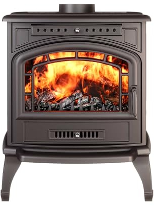 Stufa a legna libera installazione, in ghisa nera - P7 (9,3 kW) ECO