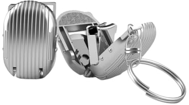 Mini Nail Clipper Keychain, EDC Travel Nail Clippers with Nail Files, Foldable Full Metal Design, 1.2 in Length, Sharp Stainless Steel Blades (Silver)