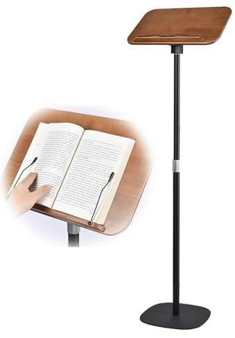 Atril de suelo, soporte de suelo for lectura de libros, altura ajustable de 50 cm a 170 cm, ángulo ajustable de 180 °, for libros de texto, libros de música, tabletas, recetas de cocina