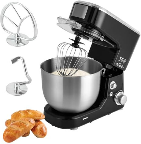 Standmixer, Universal Küchenmaschine, Teig-Standmixer 3-in-1 | Leistungsstark 1000W | 5L Kapazität | 3 Geschwindigkeiten | Geeignet für Smoothies, Pizza, Brot, Schlagsahne | Modernes Design