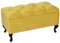 LORDLY Sitzbank mit Stauraum Verona BL 81x42cm – Senfgelb Velourstof, Sitztruhe, Aufbewahrungsbox, Polsterbank mit Samtbezug für Wohnzimmer, Schlafzimmer, Diele
